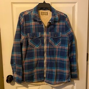 Fleece lined flannel jacket